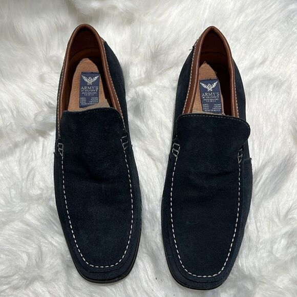 men’s army’s by DELFORS’S Navy blue suede‎ loafers Size 8.5. B79 main image 8